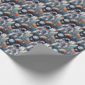 Astronaut Houston, we zijn jarig! Cadeaupapier (Hoek)