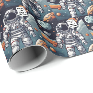 Astronaut Houston, we zijn jarig! Cadeaupapier