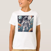 Astronaut Houston, we zijn jarig! T-shirt (Voorkant)