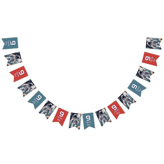 Astronaut Houston, we zijn jarig! Vlaggetjes (Alle)