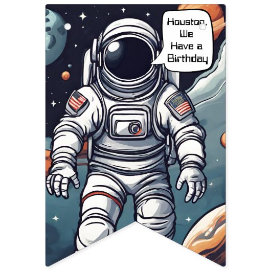 Astronaut Houston, we zijn jarig! Vlaggetjes (Tweede vlag)