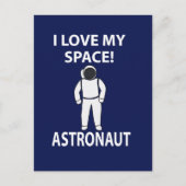 Astronaut Ik hou van mijn ruimte Briefkaart (Voorkant)