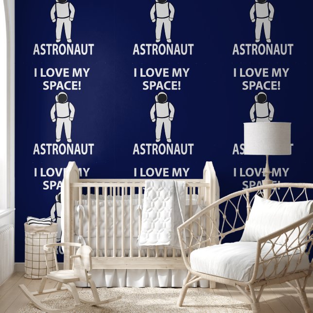 Astronaut Ik hou van mijn ruimtevaarder Behang (Kinderen)