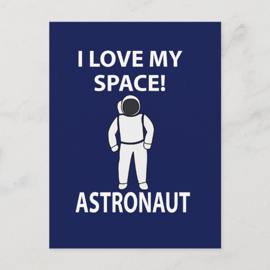 Astronaut Ik hou van mijn ruimtevaarder Briefkaart (Voorkant)