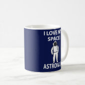 Astronaut Ik hou van mijn ruimtevaarder Koffiemok (Voorkant rechts)