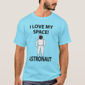 Astronaut Ik hou van mijn ruimtevaarder T-shirt (Voorkant)