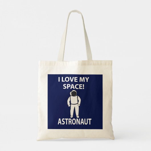 Astronaut Ik hou van mijn ruimtevaarder Tote Bag (Achterkant)