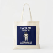 Astronaut Ik hou van mijn ruimtevaarder Tote Bag (Voorkant)