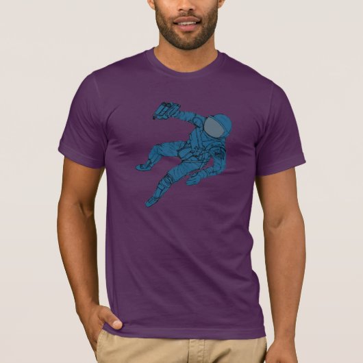 Astronaut in blauw t-shirt (Voorkant)