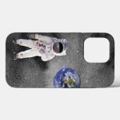 Astronaut in de buitenruimte met de planeet Aarde Case-Mate iPhone Case (Achterkant (horizontaal))