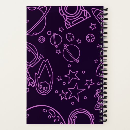 Astronaut in de buitenruimte notitieboek (Achterkant)