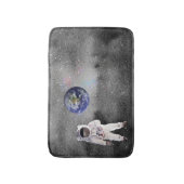 Astronaut in de buitenruimterijaarde badmat (Voorkant Verticaal)