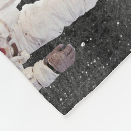 Astronaut in de buitenruimterijaarde fleece deken (Hoek)