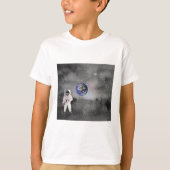 Astronaut in de buitenruimterijaarde t-shirt (Voorkant)