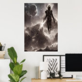 Astronaut in de ruimte | AI Art Poster (Thuiskantoor)