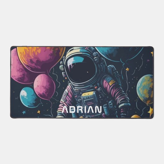 Astronaut in de ruimte bureaumat (Voorkant)