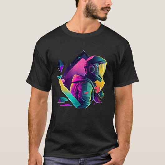 Astronaut in de ruimte esthetische golf planeet ec t-shirt (Voorkant)