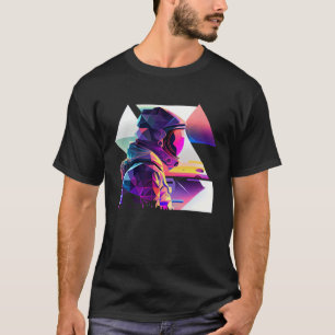Astronaut in de ruimte esthetische golf planeet ec t-shirt