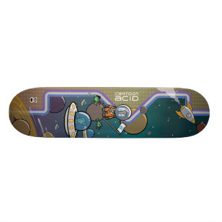 Astronaut in de ruimte gehinderd door Aliens Skate Skateboard