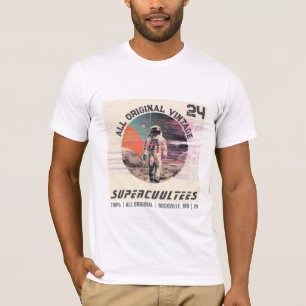  ASTRONAUT IN DE RUIMTE GRAFISCH T-SHIRT