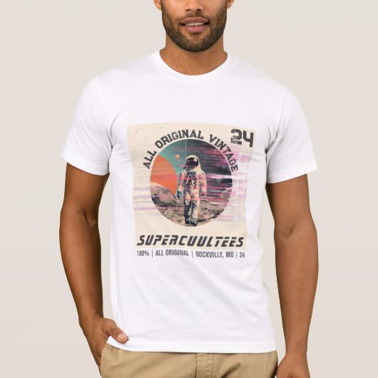  ASTRONAUT IN DE RUIMTE GRAFISCH T-SHIRT (Voorkant)