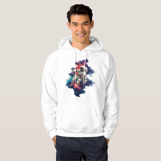 Astronaut in de ruimte hoodie (Voorkant volledig)
