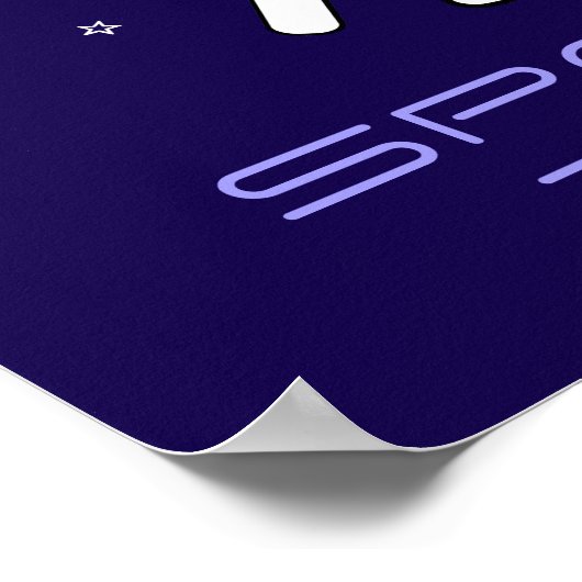 Astronaut in de ruimte - Kunst in Paars, zwart en Poster (Hoek)