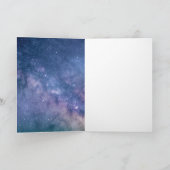 Astronaut in de ruimte met maanballon kosmos sterr bedankkaart (Binnen)