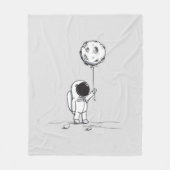 Astronaut in de ruimte met maanballonkosmossterren fleece deken (Voorkant)
