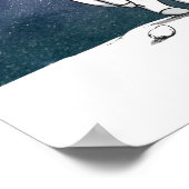 Astronaut in de ruimte met maanballonkosmossterren poster (Hoek)