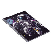 Astronaut in de ruimte notitieboek (Rechterzijde)