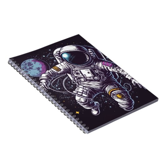 Astronaut in de ruimte notitieboek (Rechterzijde)