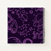 Astronaut in de ruimte notitieboek (Achterkant)