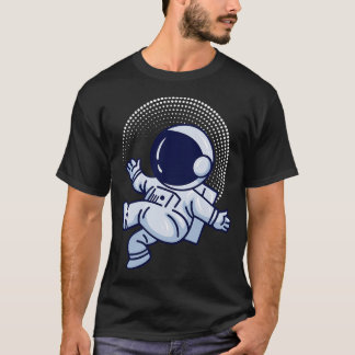 Astronaut in de ruimte ontspannen t-shirt