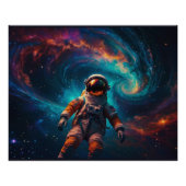 Astronaut in de ruimte perfect poster (Voorkant)