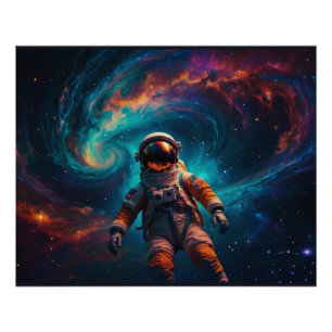 Astronaut in de ruimte perfect poster