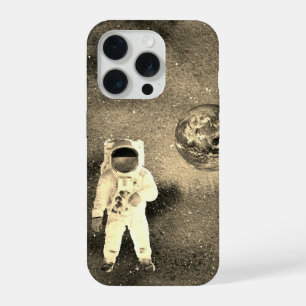 Astronaut in de ruimte Planeet Aarde Sepia iPhone 15 Pro Case