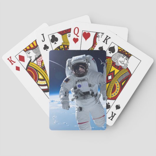 Astronaut in de ruimte pokerkaarten (Achterkant)