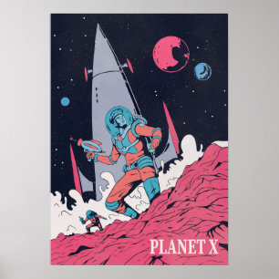 Astronaut in de ruimte poster