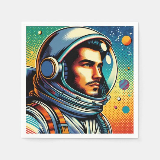 Astronaut in de ruimte! servet (Voorkant)