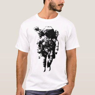 Astronaut in de ruimte t-shirt