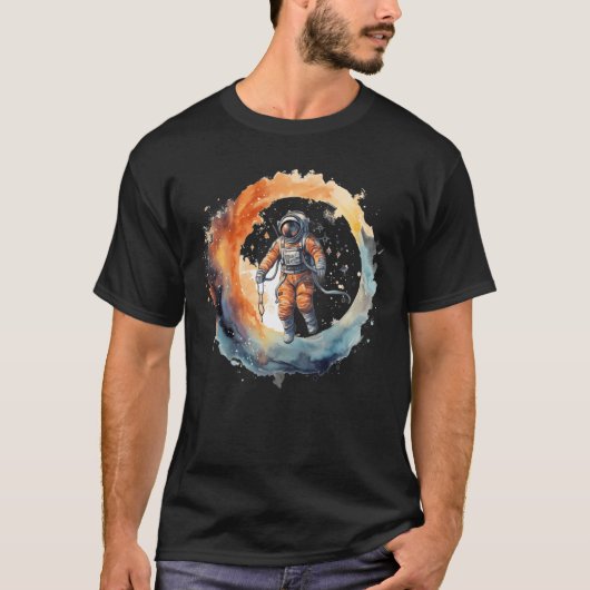 Astronaut in de ruimte t-shirt (Voorkant)