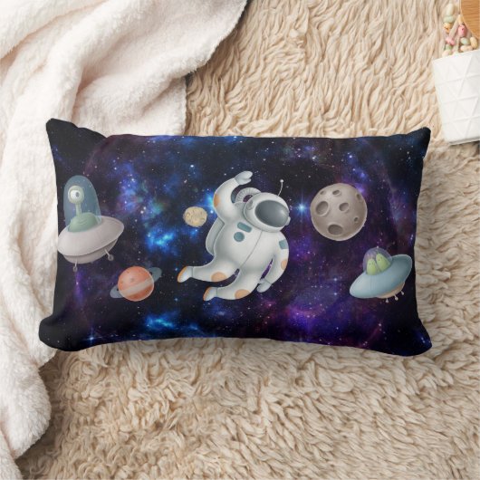 Astronaut in de ruimte UFO buitenaardse scheepslui Kussen (Deken)