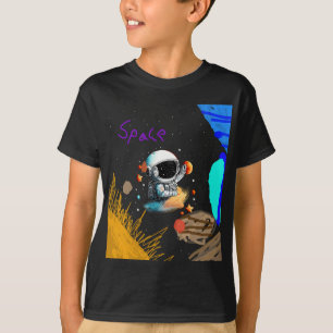 Astronaut in de ruimte voor kinderen t-shirt