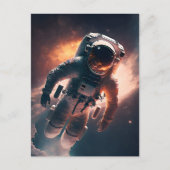 Astronaut in het Briefkaart Ruimtevaart (Voorkant)