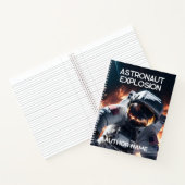 Astronaut in het ruimteboek Hoesje Notitieboek (Binnen)
