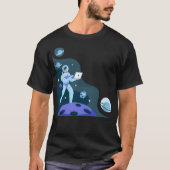 Astronaut in het Space T Shirt ontwerp (Voorkant)