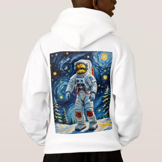 Astronaut in het winterbos (Achterkant)