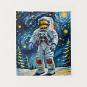 Astronaut in het winterbos wandkleed (Voorkant)