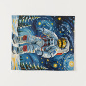 Astronaut in het winterbos wandkleed (Voorkant (horizontaal))